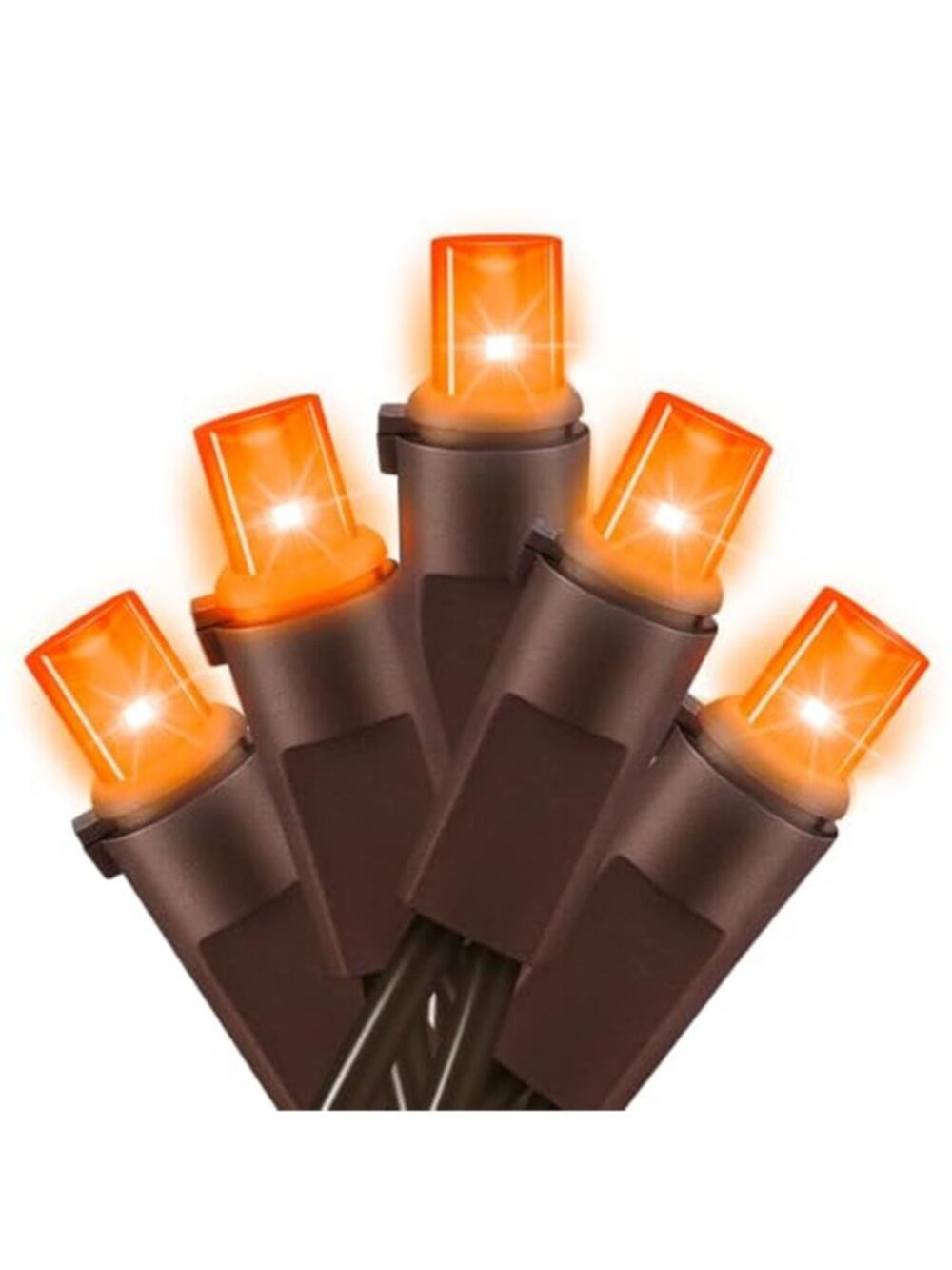 Orange Halloween Lights, 21.6FT100 LED String Lights, Waterproof & Connectable